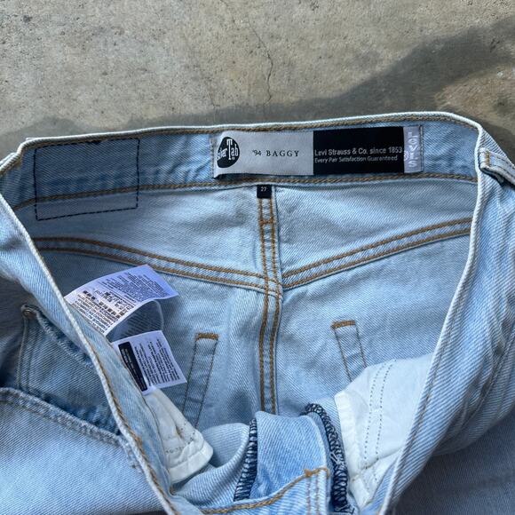 Vintage Levi's Silver Tab Jeans Women's 27x31 Blue '94 Baggy Distressed Denim - Picture 3 of 7